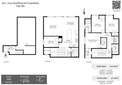 Aerial View of 103 1045 Quadling Avenue, Coquitlam, BC