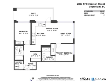Backyard Photo of 2807 570 Emerson Street, Coquitlam, BC