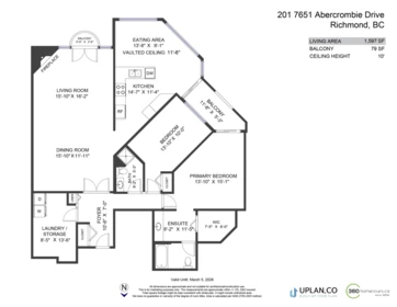 Aerial View of 201 7651 Abercrombie Drive, Richmond, BC
