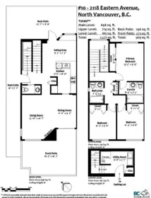 Aerial View of 10 2118 Eastern Avenue, North Vancouver, BC