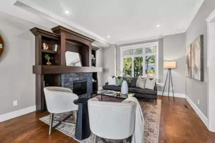 Living Room Photo of 108 3416 Roxton Avenue, Coquitlam, BC