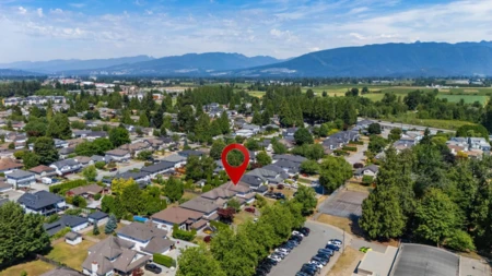 Aerial View of 12227 Bonson Road, Pitt Meadows, BC