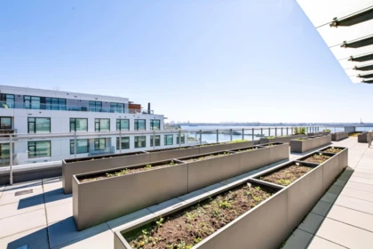Aerial View of 704 777 Harbour Way, Vancouver, BC