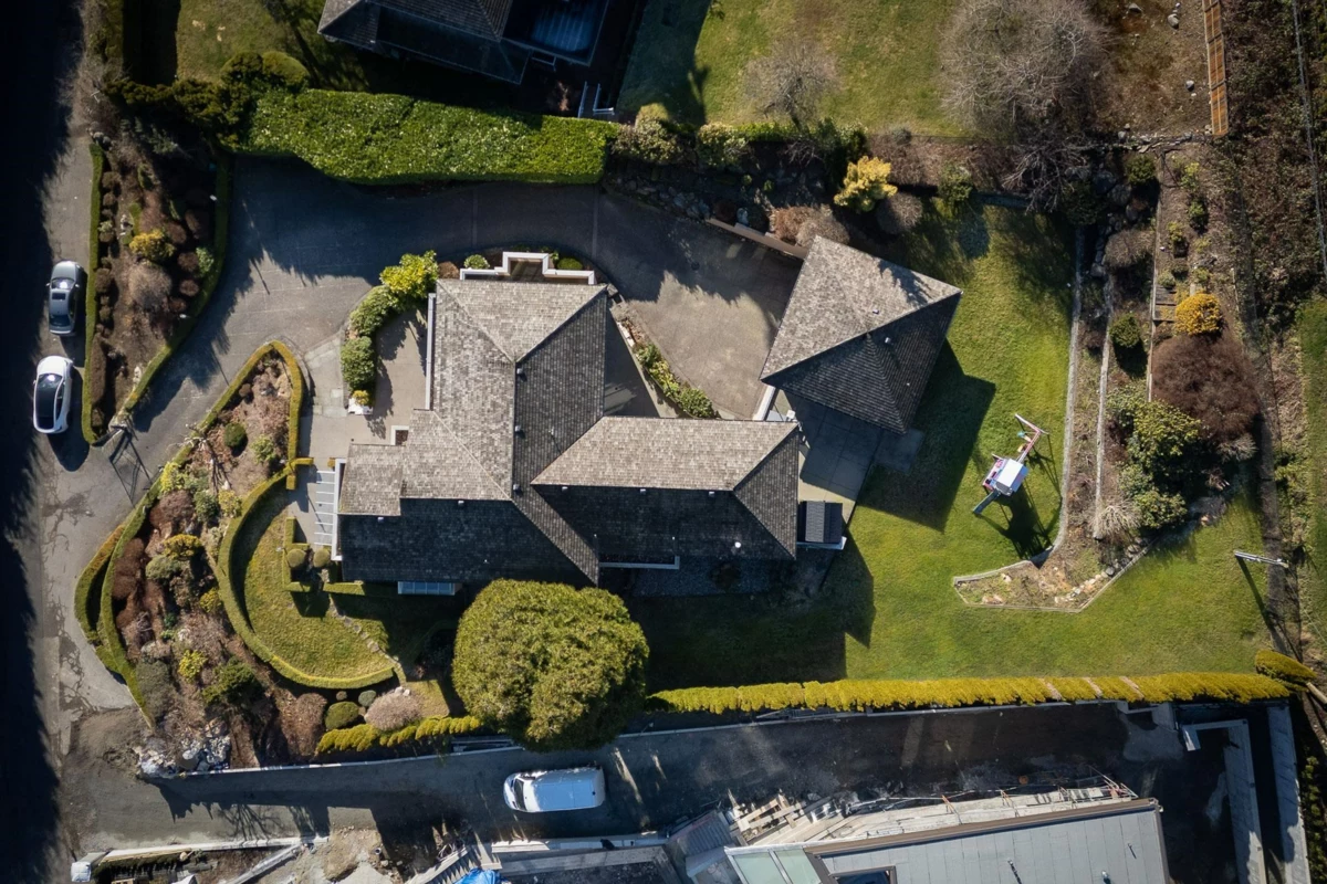 Aerial View of 715 King Georges Way, West Vancouver, BC