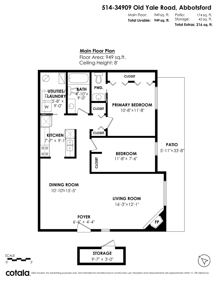 Aerial View of 514 34909 Old Yale Road, Abbotsford, BC