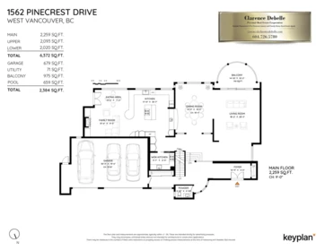 Aerial View of 1562 Pinecrest Drive, West Vancouver, BC