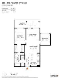 Aerial View of 403 516 Foster Avenue, Coquitlam, BC