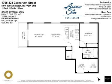 1705 823 Carnarvon Street, New Westminster, BC