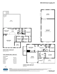 Aerial View of 4954 203 Street, Langley, BC