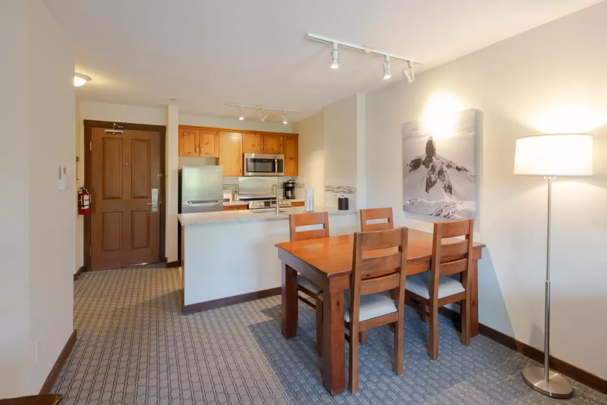 Dining Area Photo of 431 4899 Painted Cliff Road, Whistler, BC