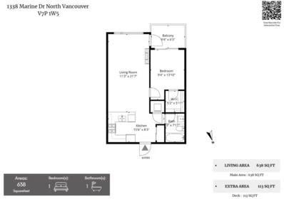 Entry Foyer Photo of 303 1330 Marine Drive, North Vancouver, BC