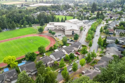 Aerial View of 35109 Laburnum Avenue, Abbotsford, BC