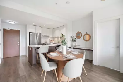 Kitchen Island Photo of 515 8580 River District Crossing, Vancouver, BC