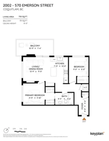 2002 570 Emerson Street, Coquitlam, BC, Coquitlam — Apartment/Condo for sale