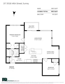 Entry Foyer Photo of 317 3528 146a Street, Surrey, BC