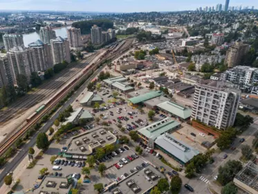 Aerial View of 502 420 Carnarvon Street, New Westminster, BC