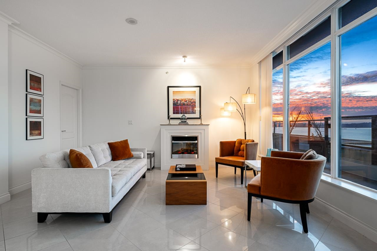 Family Room Photo of PH3 162 Victory Ship Way, North Vancouver, BC