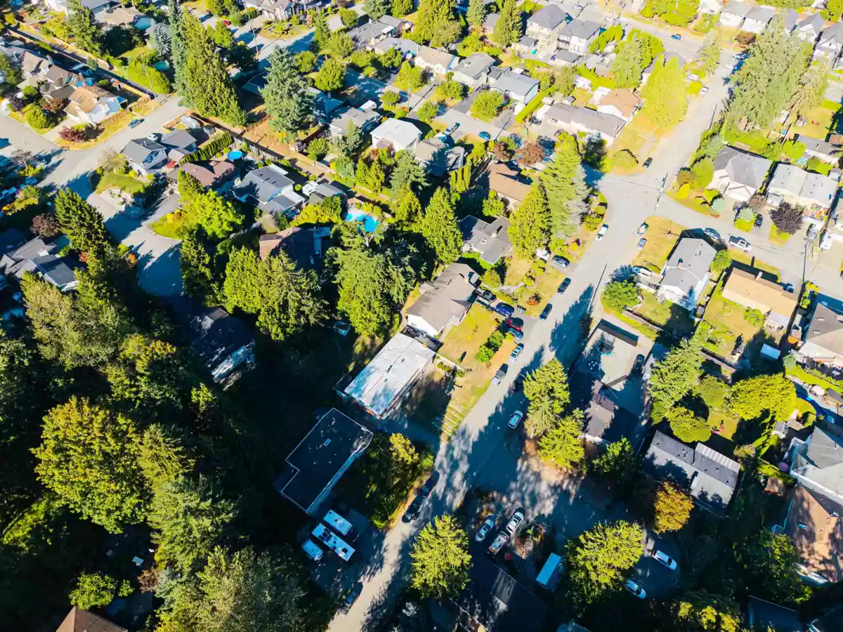 Aerial View of 1609 Kent Avenue, Port Coquitlam, BC