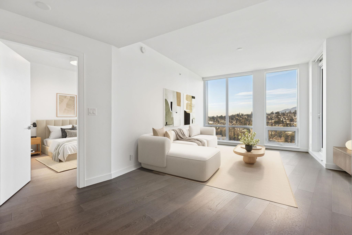 Living Room Photo of 3006 1500 Fern Street, North Vancouver, BC