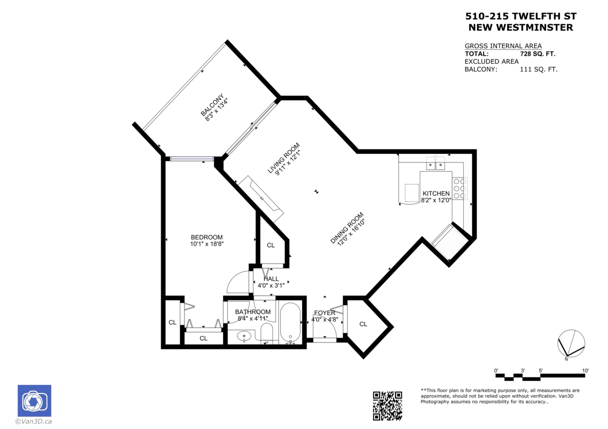 Outdoor Deck Photo of 510 215 Twelfth Street, New Westminster, BC