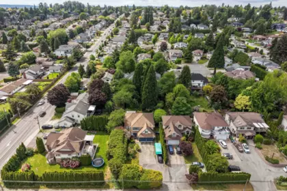 Aerial View of 6027 192 Street, Surrey, BC