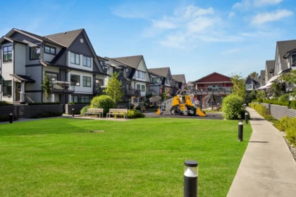 Aerial View of 143 19451 Sutton Avenue, Pitt Meadows, BC