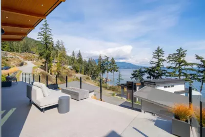 Aerial View of 242 Shore Lane, Bowen Island, BC