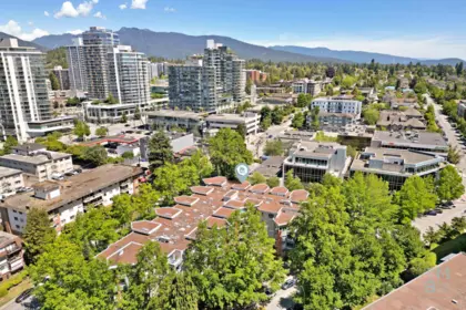Aerial View of 411 128 W 8th Street, North Vancouver, BC