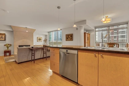 Kitchen Island Photo of 1404 819 Hamilton Street, Vancouver, BC