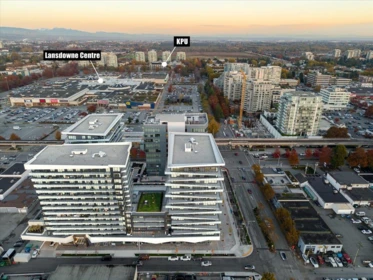 Aerial View of PH1506 7977 Lansdowne Road, Richmond, BC