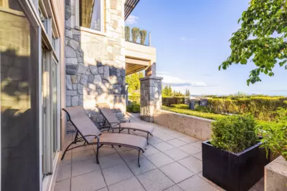 Aerial View of 101 2535 Garden Court, West Vancouver, BC