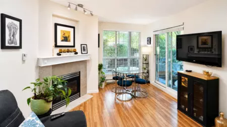 Kitchen Island Photo of 106 8495 Jellicoe Street, Vancouver, BC