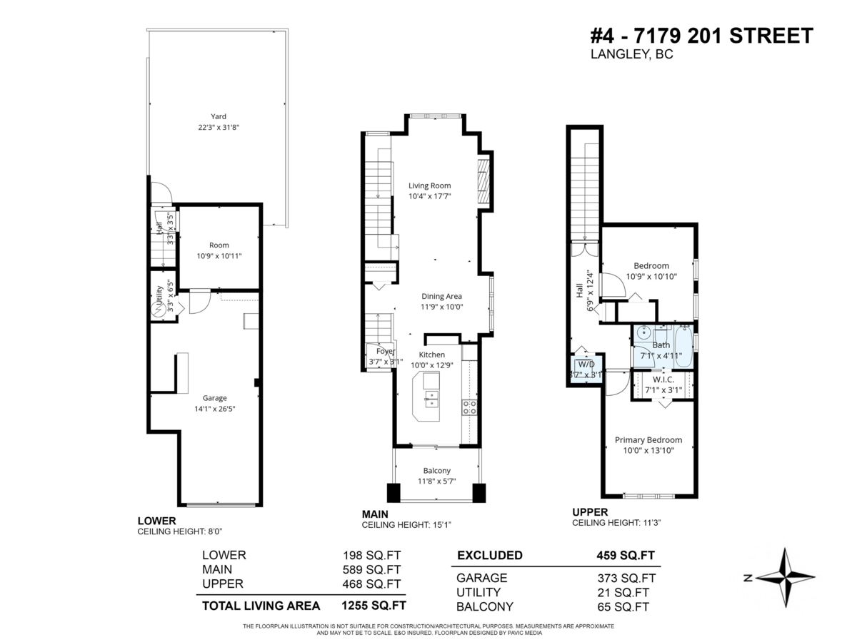 Exterior Rear Photo of 4 7179 201 Street, Langley, BC