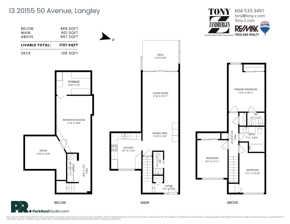 Exterior Rear Photo of 13 20155 50 Avenue, Langley, BC
