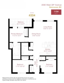 Loft / Bonus Room Photo of 204 3590 W 39th Avenue, Vancouver, BC