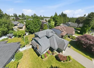 Aerial View of 10446 Fraserglen Drive, Surrey, BC