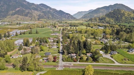 Aerial View of 2122 Ashton Road, Agassiz, BC