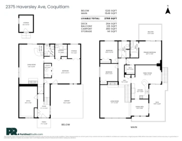 Aerial View of 2375 Haversley Avenue, Coquitlam, BC