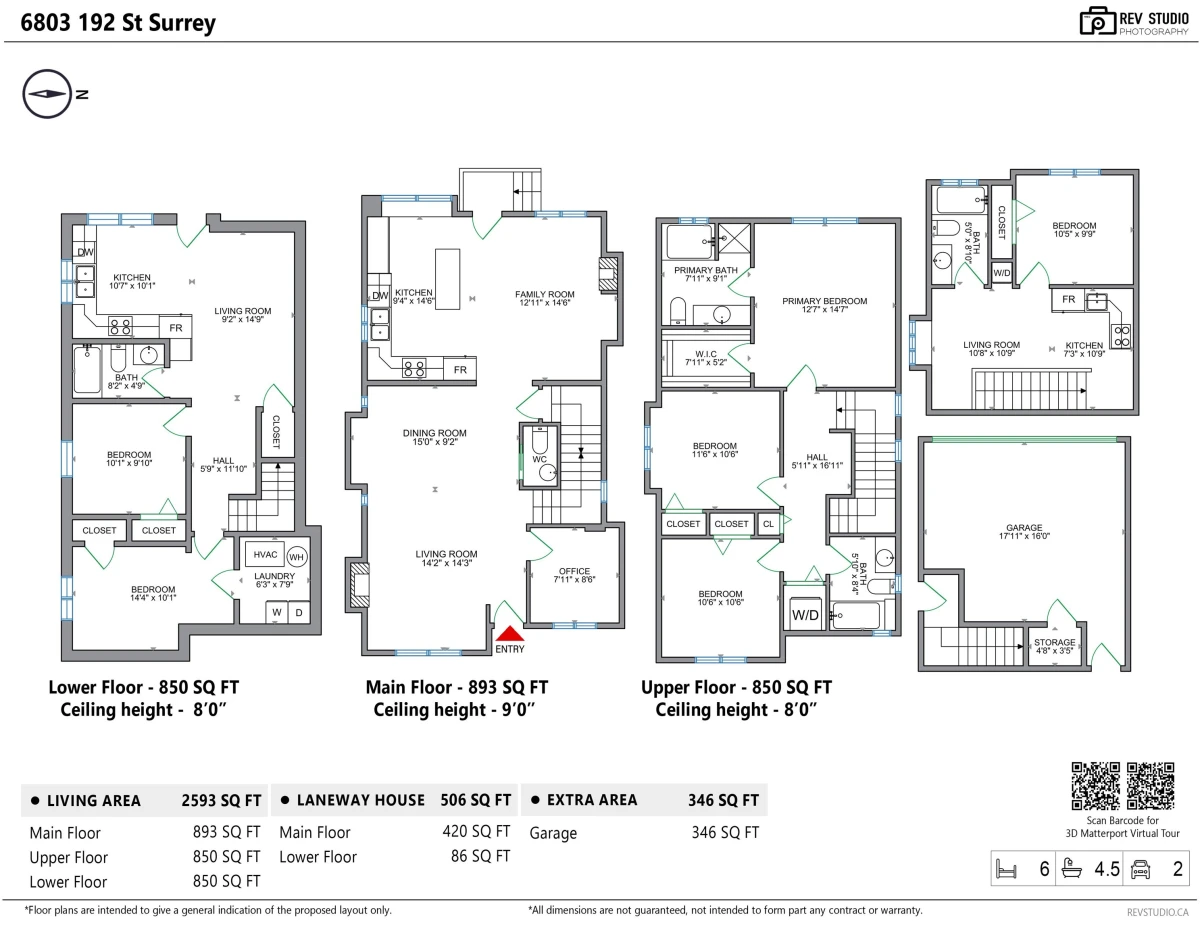 Exterior Rear Photo of 6803 192 Street, Surrey, BC
