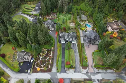 Aerial View of 2915 Fern Drive, Port Moody, BC
