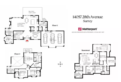Aerial View of 14057 28 Avenue, Surrey, BC