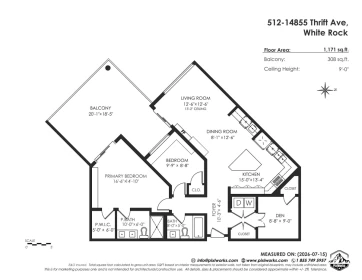 Aerial View of PH512 14855 Thrift Avenue, White Rock, BC
