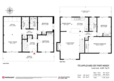 Aerial View of 772 Appleyard Court, Port Moody, BC