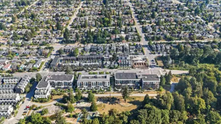 Aerial View of 113 747 E 3rd Street, North Vancouver, BC
