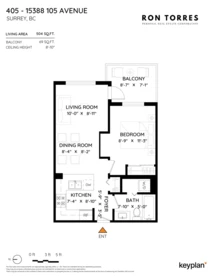 Aerial View of 405 15388 105 Avenue, Surrey, BC