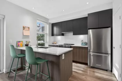 Kitchen Island Photo of 3 8693 Oolichan Way, Vancouver, BC
