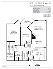 Aerial View of 403 121 W 29th Street, North Vancouver, BC