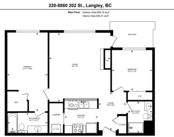 220 8880 202 Street, Langley, BC, Langley — Apartment/Condo for sale