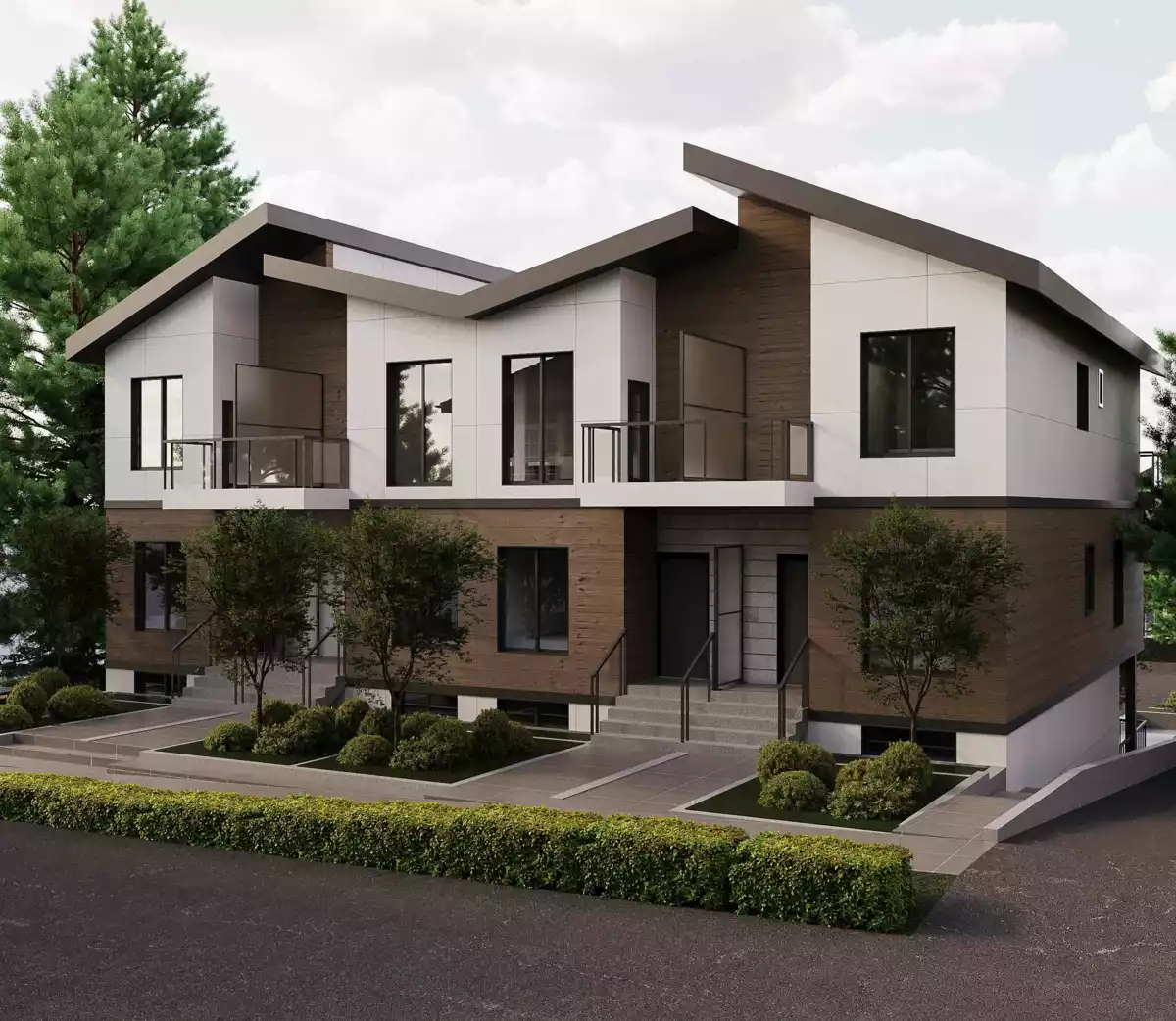 Exterior Rear Photo of 101 1158 Dansey Avenue, Coquitlam, BC