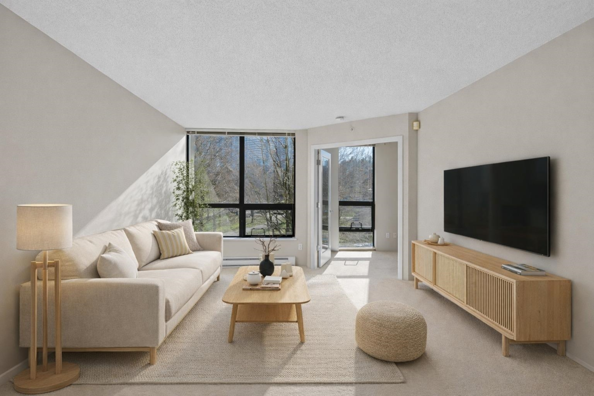 Living Room Photo of 303 3588 Crowley Drive, Vancouver, BC